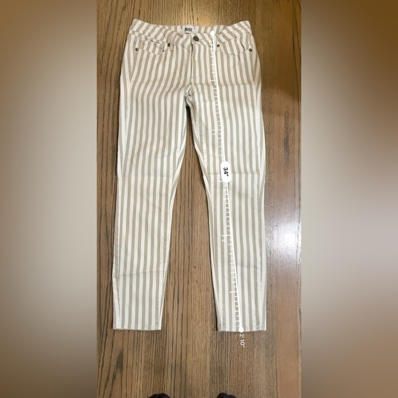 Paige Jeans-Verdugo Ankle-Desert Khaki Stripes-Size 28 - Picture 4 of 10